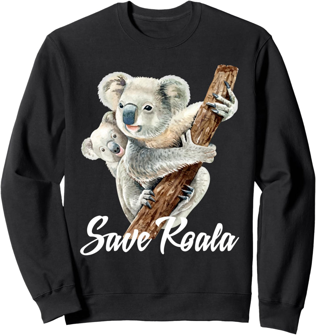 Save Australian Koala-T-Shirt, niedliches Koala-Grafik-Design Sweatshirt
