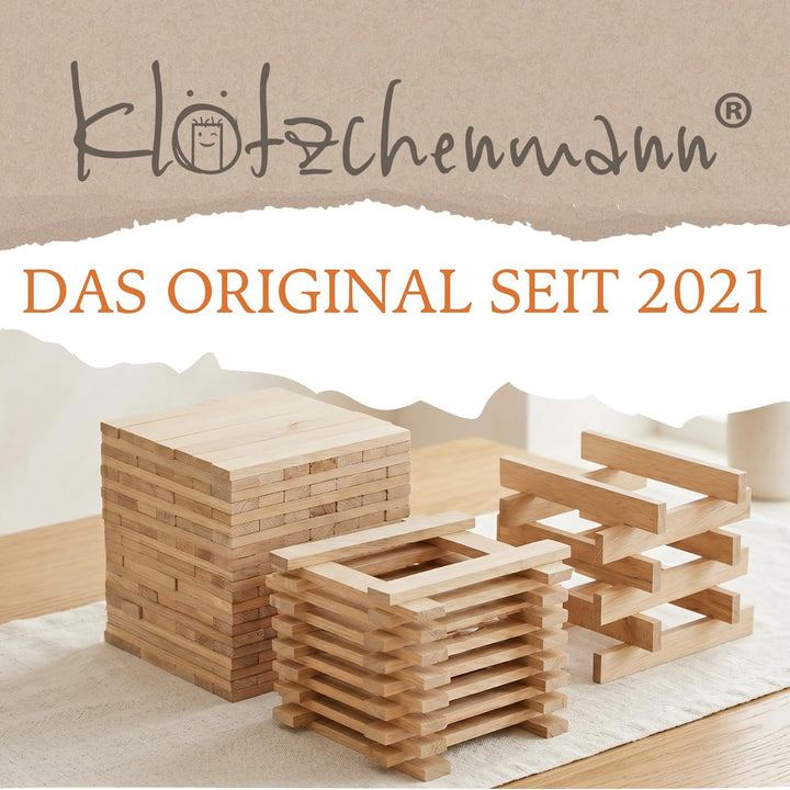 Klötzchenmann Bastelklötzchen ohne Klebeband 22x8x160 mm (Eiche 190 Stück), Eiche 190 Stück