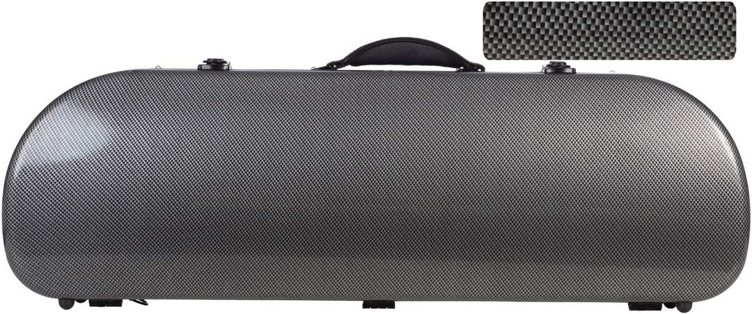 Geigenkoffer Glasfaser Street 4/4 carbon looking M-Case + Notentasche