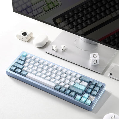 YUNZII AL71 68% mechanische Tastatur, All-Aluminium CNC, Hot-Swap-Ring, 2.4GHz Wireless BT5.0/USB-C