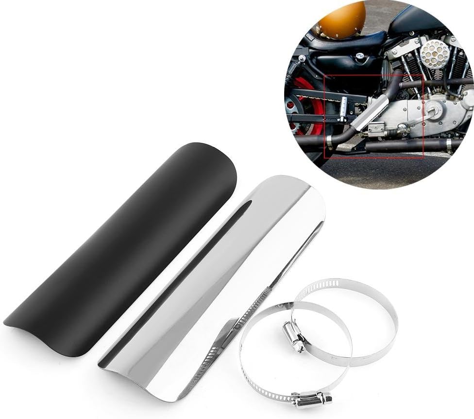 Motorrad Hitzeschild, Metall Stahl, Auspuffschutz, direkte Abdeckung für Motorräder, Chopper, Cruise