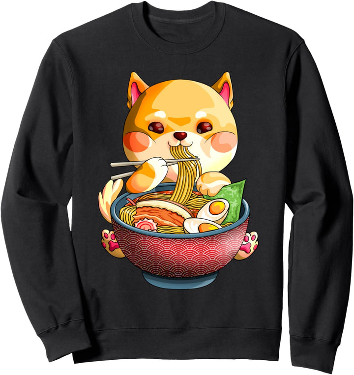 Kawaii Shiba Inu Nudeln Süsser Anime Hund Ramen Otaku Weeaboo Sweatshirt