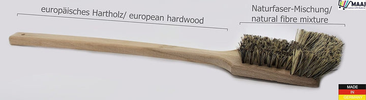 MAAJ FASSBÜRSTE 60 cm LANGSTIELBÜRSTE Holz Harte Union Borsten - VEGAN - Made IN Germany