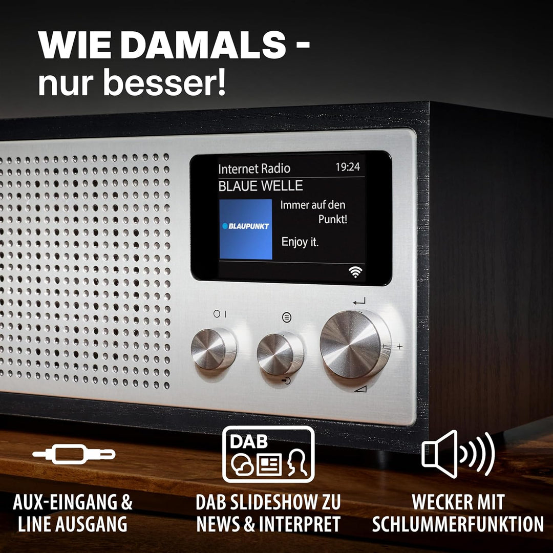 BLAUPUNKT Napoli IRD 400 DAB+ Internetradio mit WiFi/WLAN und Bluetooth - 20 Watt RMS Radio mit LC-F