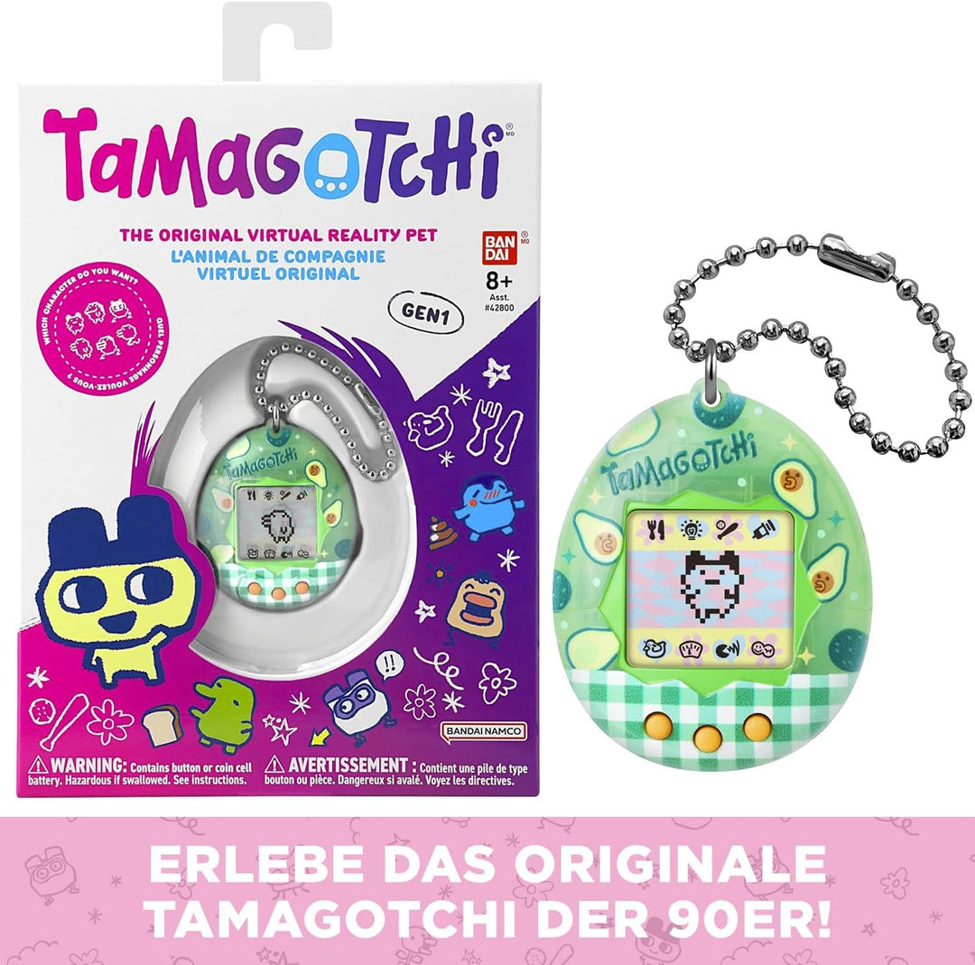 Bandai - Tamagotchi - Original Tamagotchi - Avocado Mix - Elektronisches virtuelles Haustier mit Far