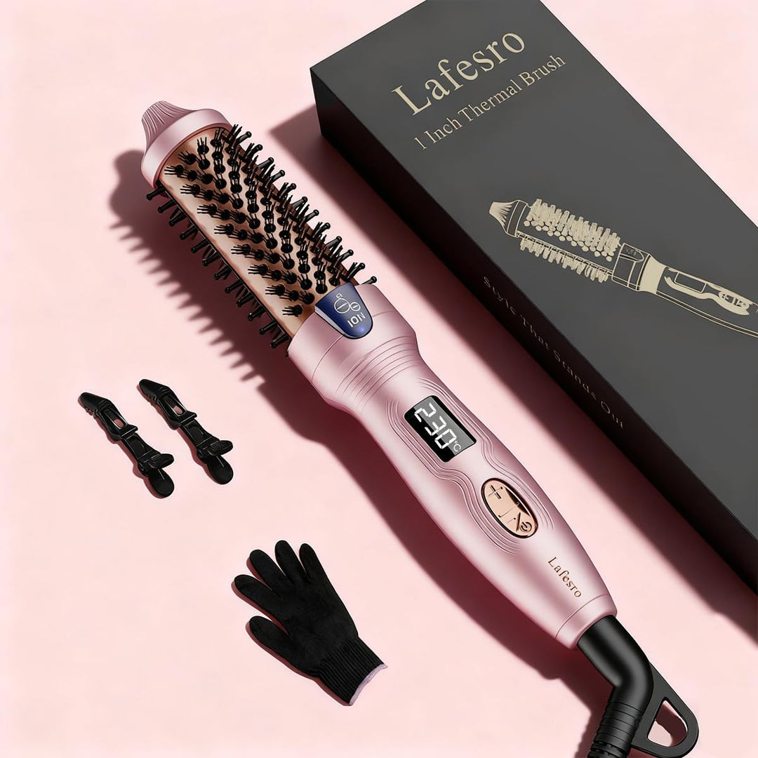 Thermobürste, MINI Thermal Brush, 27mm Heisse Bürste für Blowout-Effekt, Tourmalin-Keramik-Ion-Locke