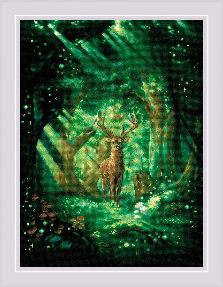 Riolis Kreuzstich Set Waldgeist, Zählmuster, 30x40cm