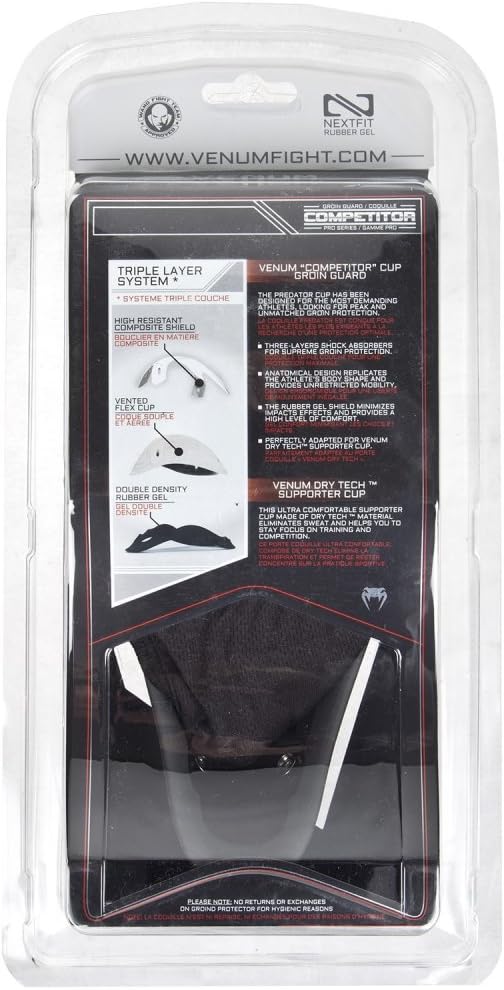 Venum Challenger Adult Groin Guard - Silver Series L Schwarz, L Schwarz