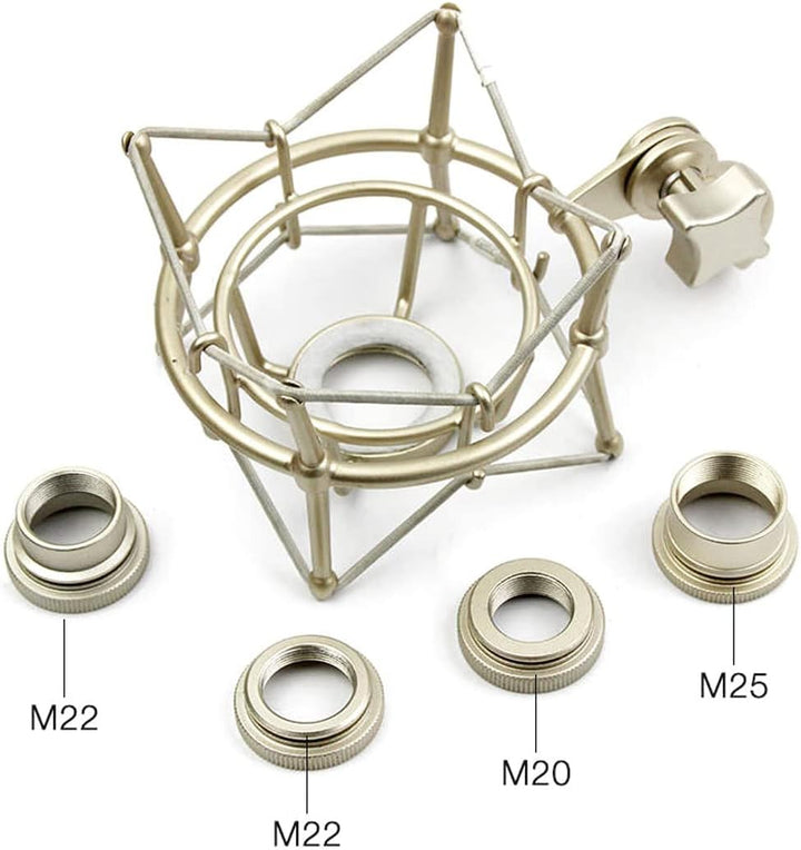 keepdrum universal Mikrofon-Spinne für Verschiedene Mikrofone Multispinne mit Wechseladapter