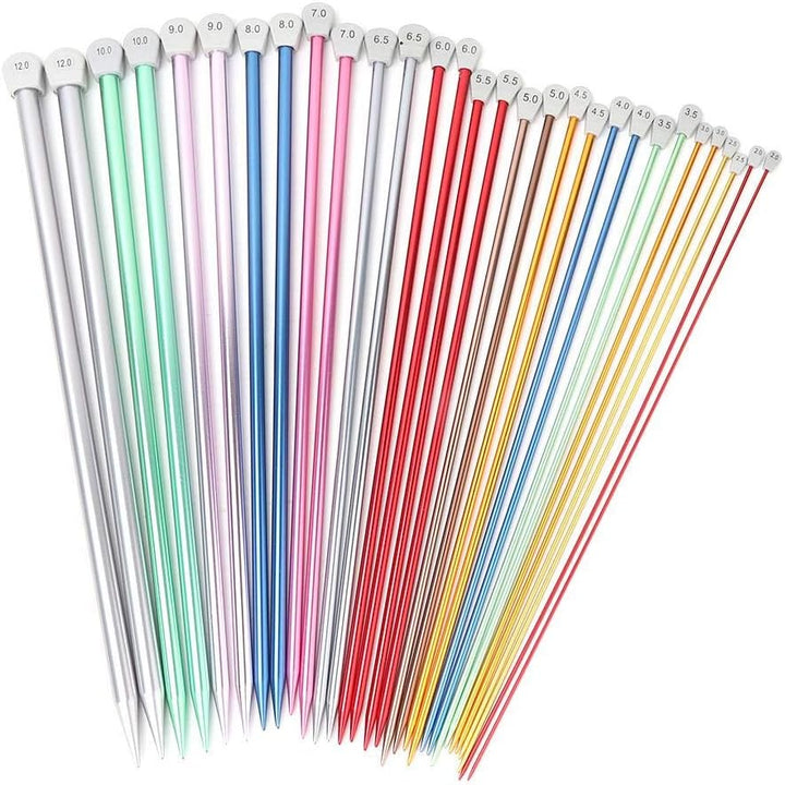 Stricknadel-Set, 15 Paar bunte oxidierte Pullover Garn Nadel DIY Hand stricken Tool Bar Nadel SetStr