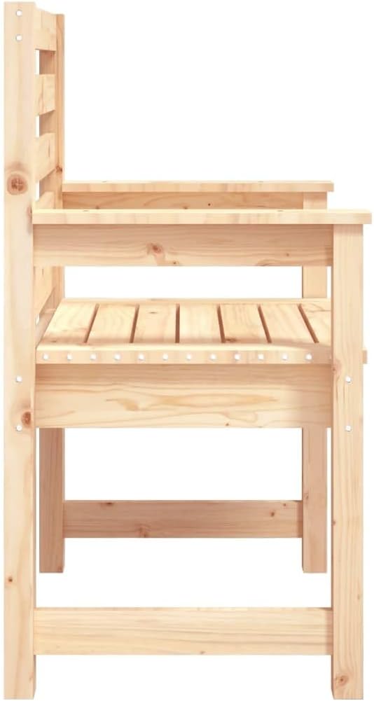 vidaXL Gartenstühle 2 STK., Gartenstuhl mit Rückenlehne Armlehnen, Gartensessel Terrassenstuhl Holzr