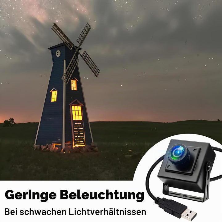 ELP 12MP 4K USB-Kamera,120 fps High-Speed-Webcam mit Sternenlichtfunktion für schwache Beleuchtung 1