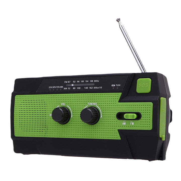 Notfallradio FM AM 4000mAh Hand Crank Solar Tragbares Radio mit LED -Taschenlampen -Motion -Sensor L