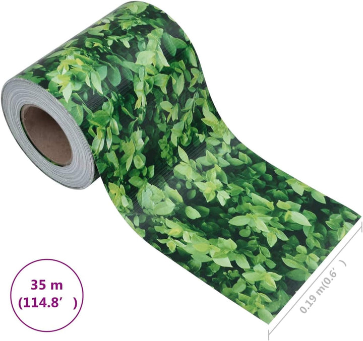 Tidyard Garten-Sichtschutz Windschutz 35 x 0,19 m Mit bedrucktem Blattmuster,Zaunrolle Zaunfolie Sic