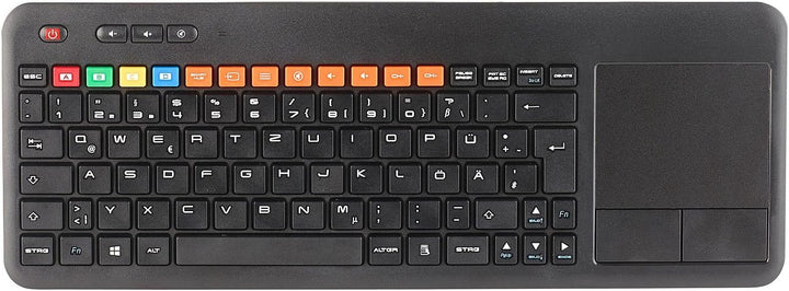 GeneralKeys Smart TV Tastatur: Funk-Tastatur m. Touchpad, für Smart-TVs von Samsung u.v.m., PC, PS3/