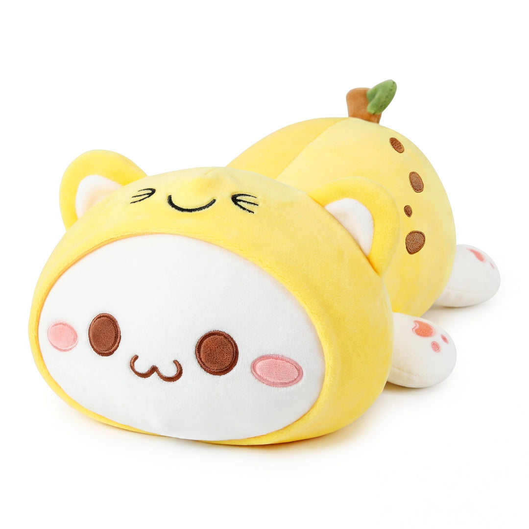 shownicer Plüschtier Katze Banane Kuscheltier Stofftier Kawaii Katze Plüsch, Banane Plüschkissen Spi