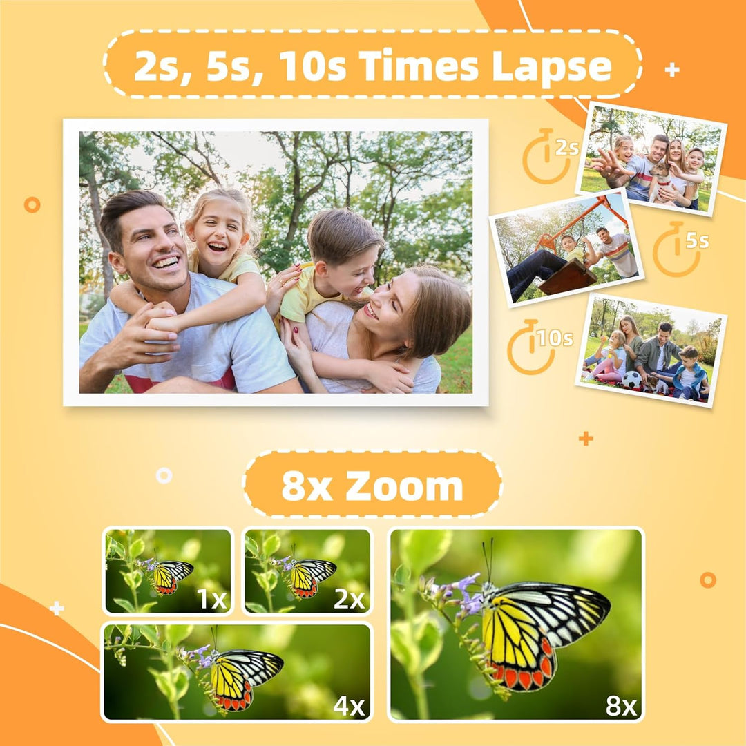 TIATUA Kinderkamera, 1080P Kamera Kinder mit 2.0”-Bildschirm & 32GB SD-Karte, Selfie Digitalkamera &
