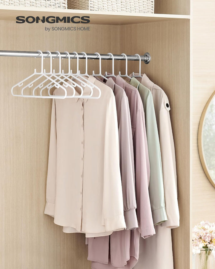 SONGMICS Kleiderbügel Kunststoff, 30er Set, Bügel platzsparend, leichtgewichtig, für Hosen, Jacken,