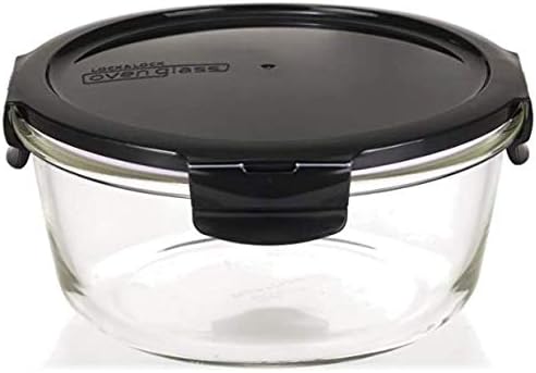 Lock & Lock Boroseal Lebensmittelbehälter aus Glas, 2er-Set, rund, mit Deckel für Backofen, Mikrowel