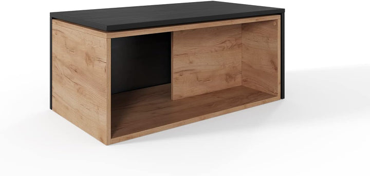PLATAN ROOM Couchtisch Kaffeetisch 2er Set 90x48x40 cm, moderner Wohnzimmertisch, Sofatisch mit Stau