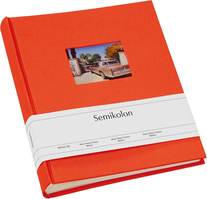 Semikolon 364710 Foto-Album Medium Finestra - 21,6x25,5 cm - 80 Seiten cremefarben, für 160 Fotos -