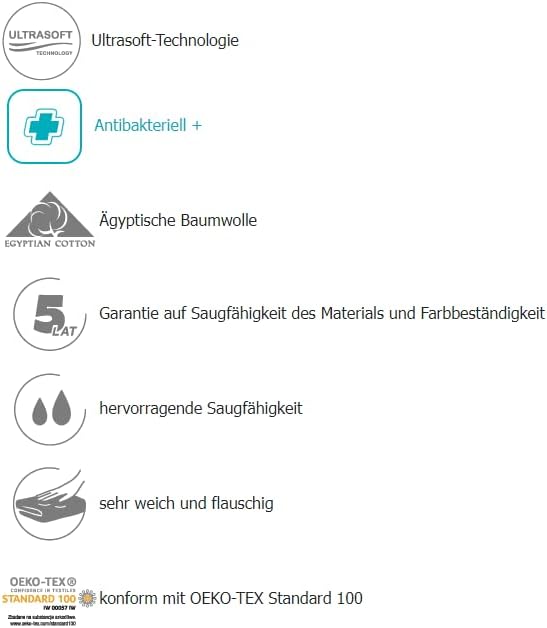 ZWOLTEX Handtuch Sets - Badetuch - Handtuch - Gästetuch I 100% Ägyptischer Baumwolle I Made IN EU I