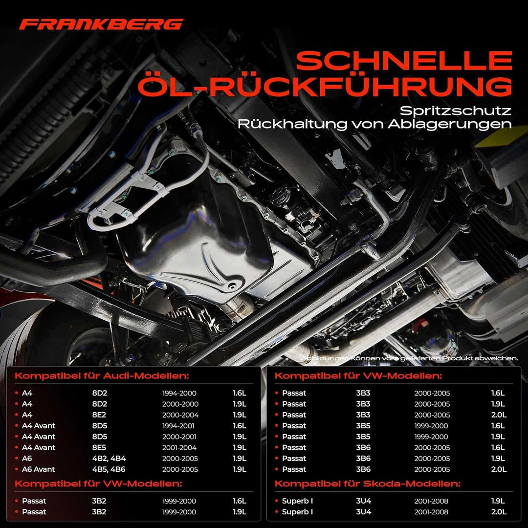 Frankberg Ölwanne für A4 8D2,B5 8D5,B5 8E2,B6 A6 4B,C5 P-a-s-s-a-t Superb 1.6L 1.9L 2.0L Diesel 1994