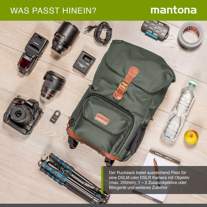 Mantona Fotorucksack Luis Luis junior Grün, Luis junior Grün
