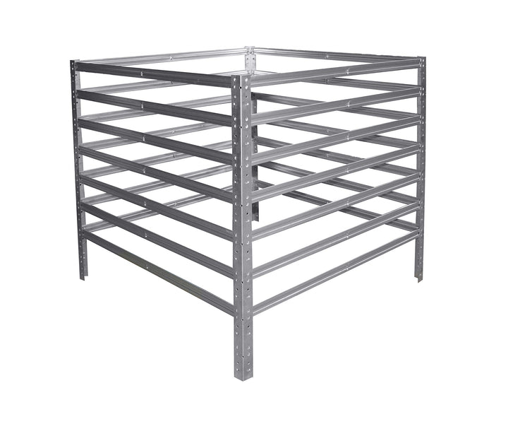shelfplaza® Home Komposter Metall 100x75x75 cm/Komposter 562 Liter/Komposter Stecksystem als Garten