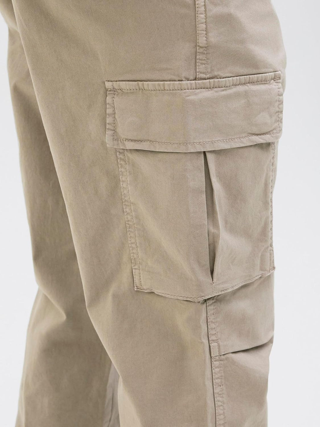 JACK & JONES Male Cargo-Hose Carrot fit Cargo-Hose 31W / 34L Dune/Detail:solid, 31W / 34L Dune/Detai