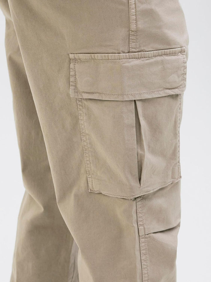 JACK & JONES Male Cargo-Hose Carrot fit Cargo-Hose 33W / 34L Dune/Detail:solid, 33W / 34L Dune/Detai
