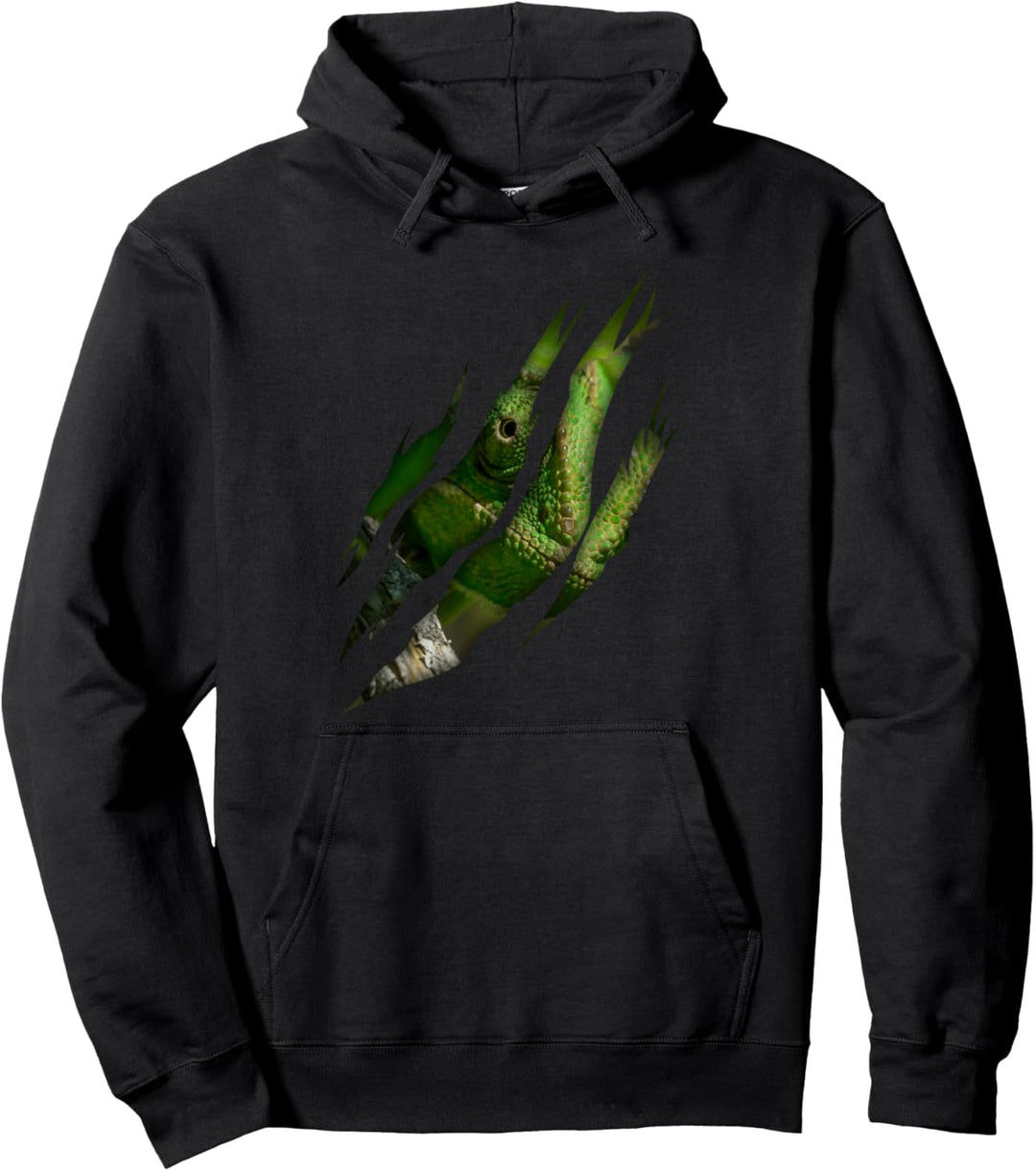Chamäleon Kunst Tier Pullover Hoodie
