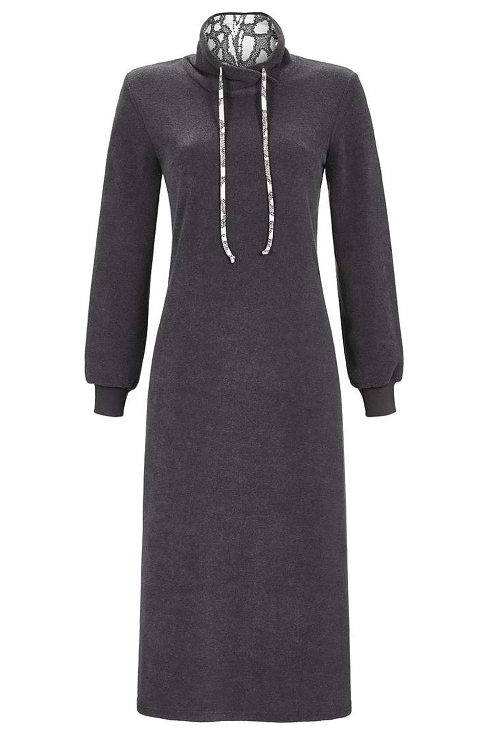 Ringella Cherie Line Damen Hauskleid Flausch 42 Graphit (911)