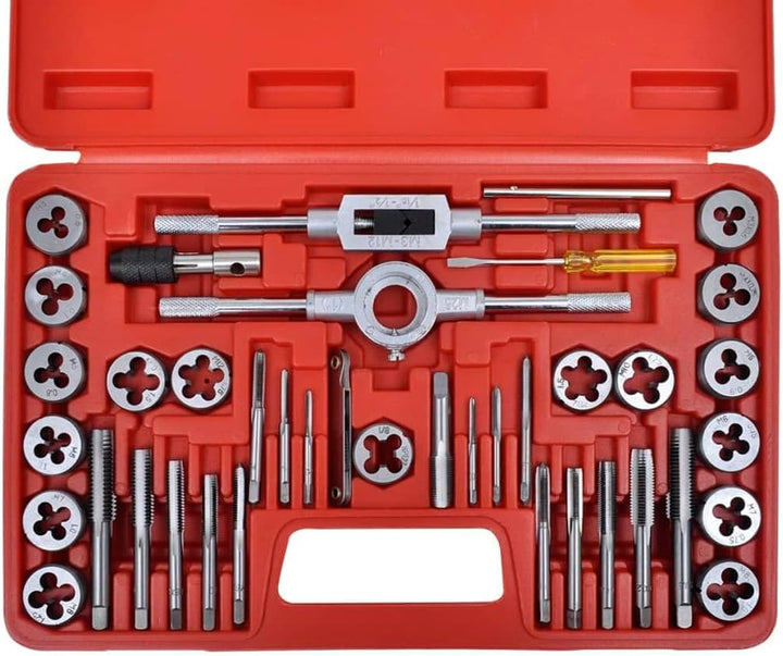 vidaXL Gewindeschneider Satz 40-tlg. Gewindebohrer Wolfram Schneideisen Set, 40