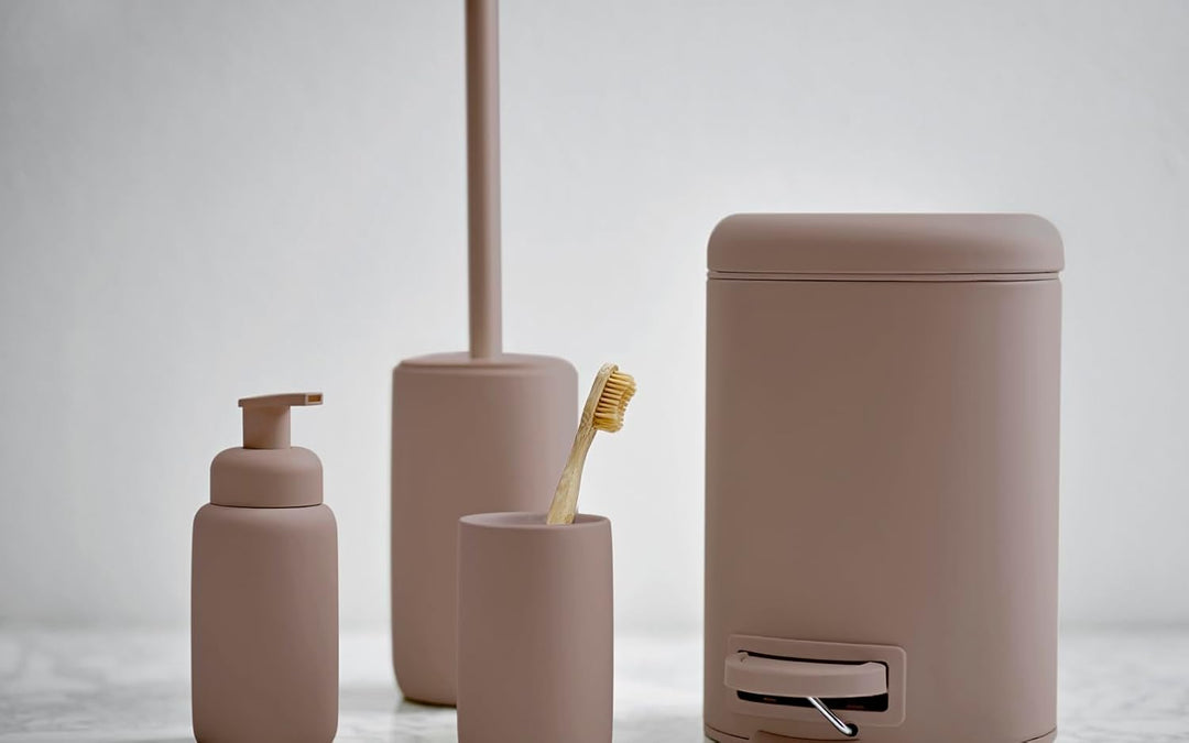 Södahl Mono Toilettenbürste, WC-Bürste aus Steinzeug, Durchmesser 9 cm, Höhe 40 cm, Taupe 40 cm - di