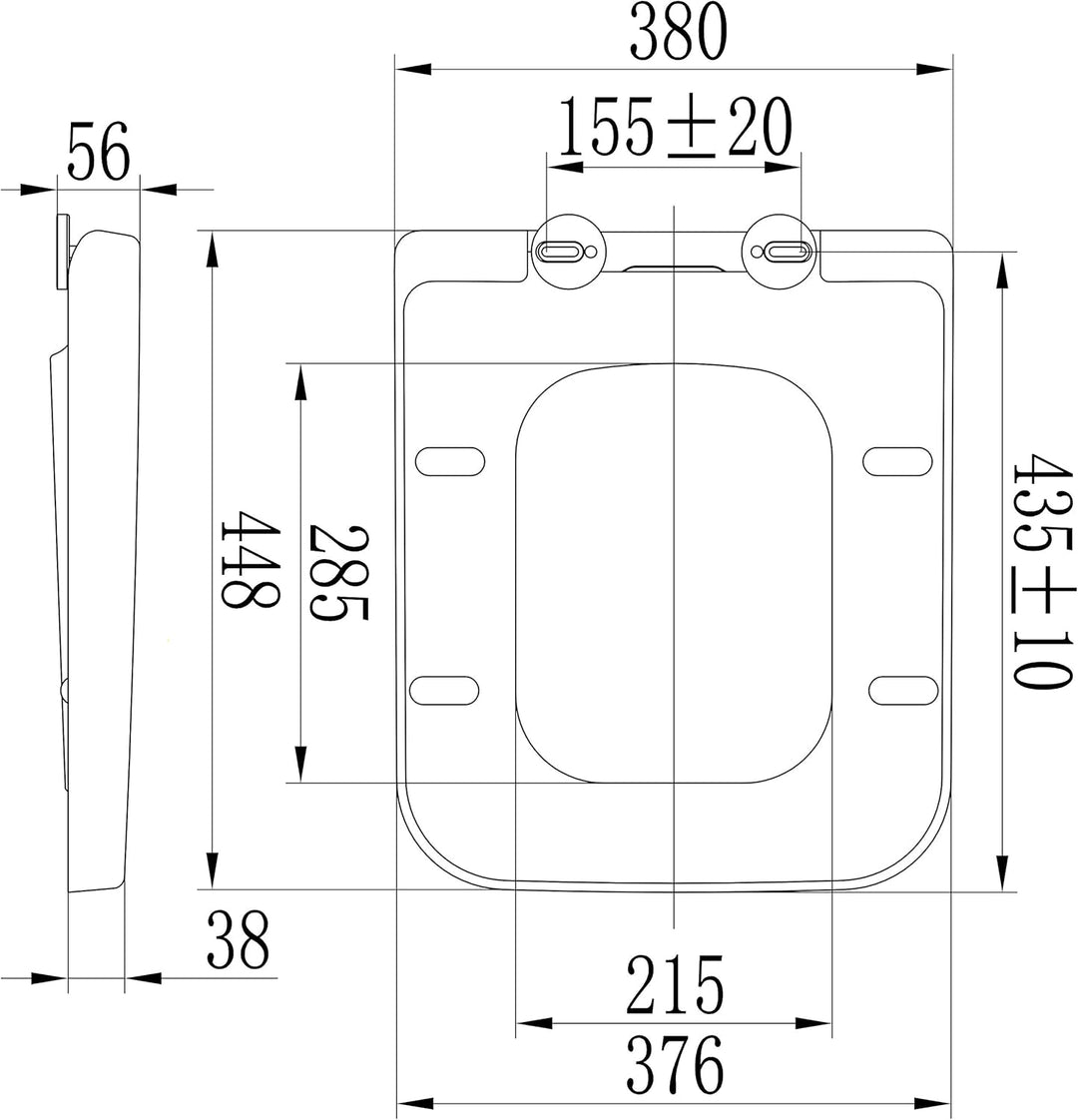 Grünblatt Premium WC Sitz Duroplast Toilettendeckel Klobrille Absenkautomatik Toilettensitz abnehmba
