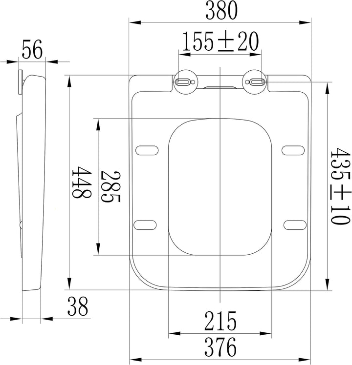 Grünblatt Premium WC Sitz Duroplast Toilettendeckel Klobrille Absenkautomatik Toilettensitz abnehmba