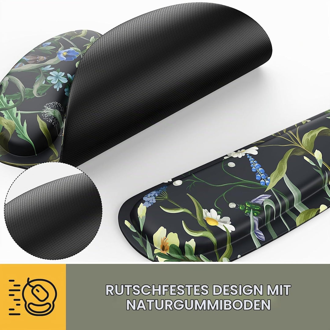 GIM Mauspad Gelkissen Mousepad mit Handauflage GIM Ergonomisches Mauspad Tastatur Handgelenkauflage