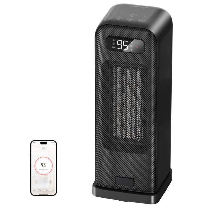 Energiesparender Heizlüfter, 1500W Tragbare Keramik Heizlüfter Leise, 12-Std-Timer Heizlüfter mit 70