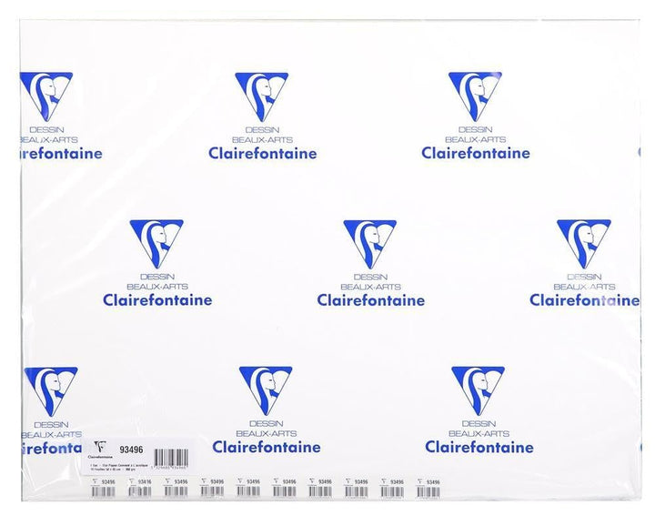 Clairefontaine 93496C - Packung mit 10 Bögen Acrylmalpapier, 50x65cm, 360g, gekörnt, ideal für die A