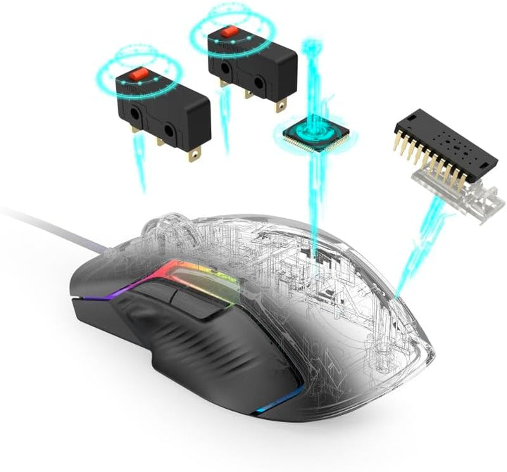 Hama Reaper 600 USB-Maus (optisch, 32000 DPI), Schwarz