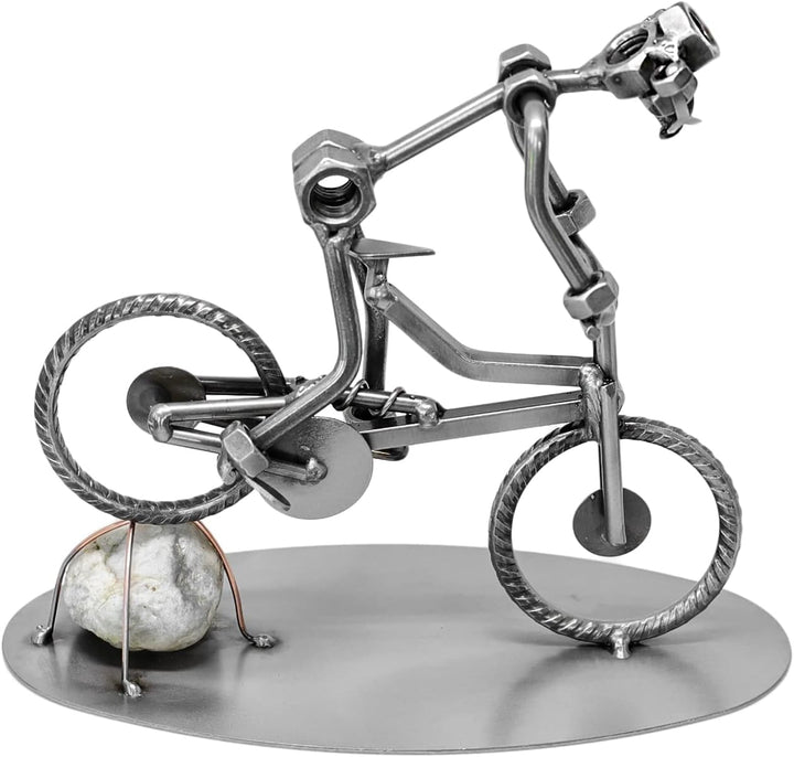 metalman24 Schraubenmännchen Fahrrad Mountainbike Stein MTB handgefertigte ausgefallene Geschenkidee