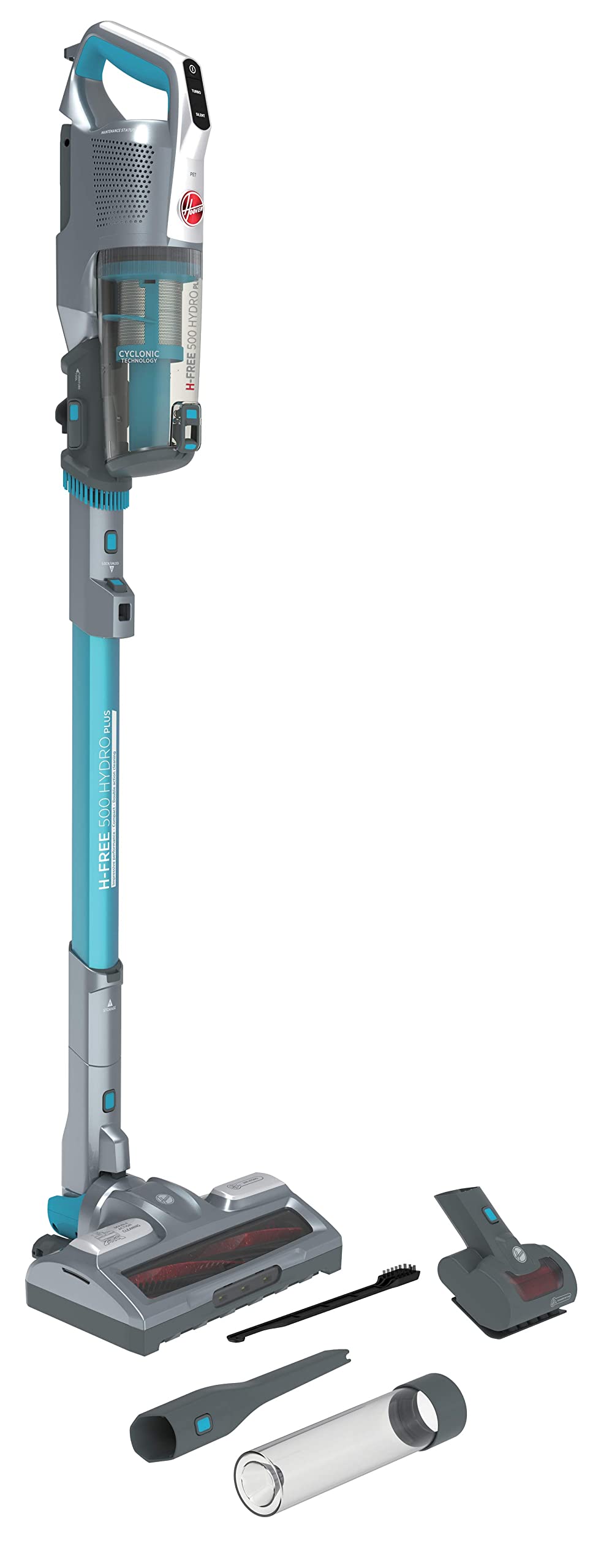 Hoover H-FREE 500 HYDRO PLUS Akku Saugwischer mit Licht – 3-in-1 Staubsauger mit Wischfunktion & Han