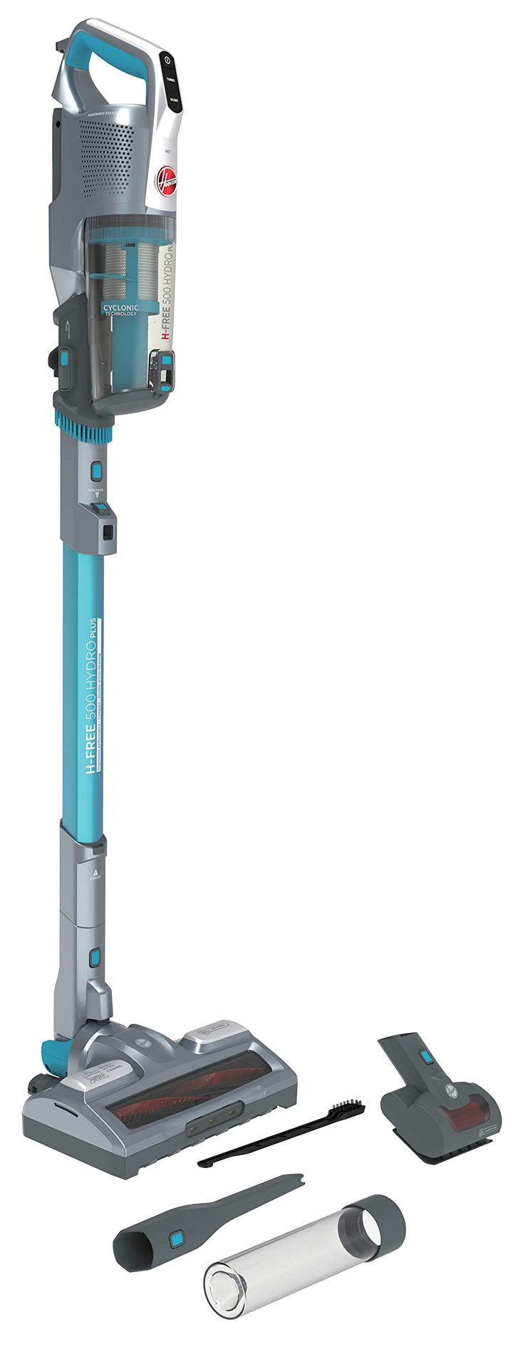 Hoover H-FREE 500 HYDRO PLUS Akku Saugwischer mit Licht – 3-in-1 Staubsauger mit Wischfunktion & Han