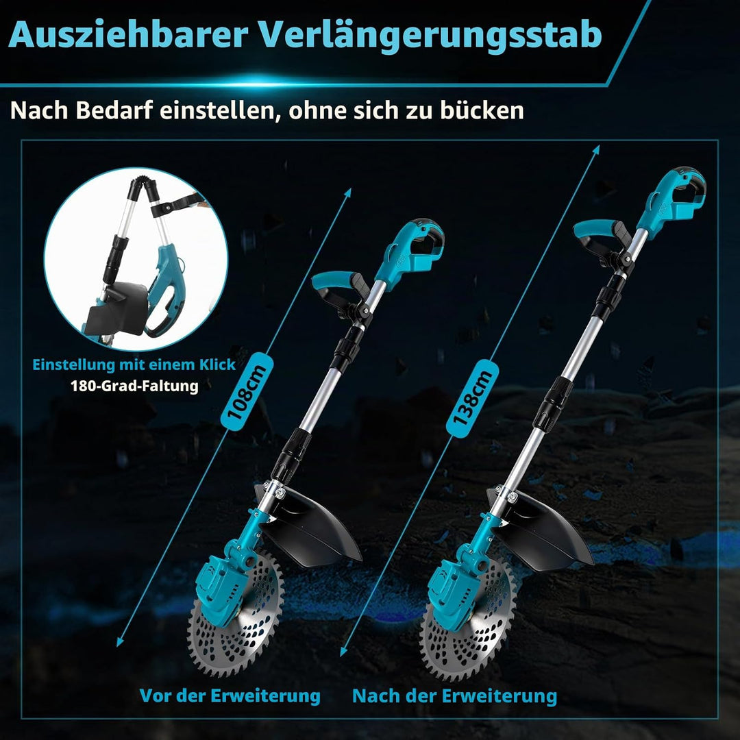 Akku Rasentrimmer kompatibel mit Makita 18V Akkus (ohne Akku)