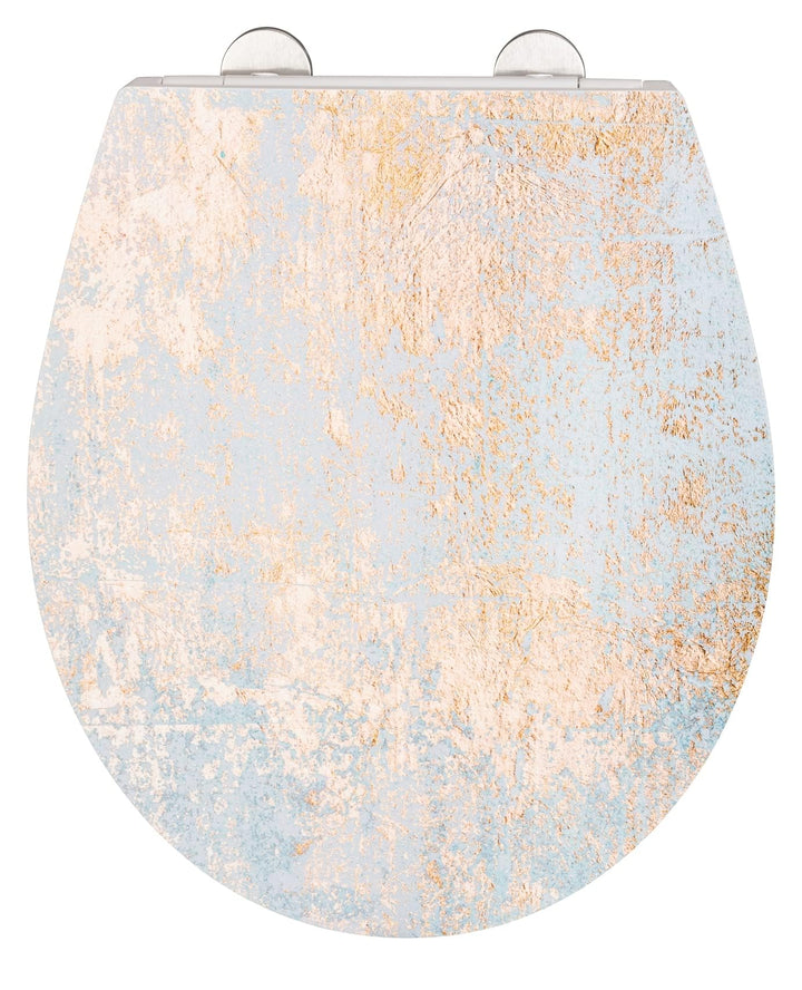 WENKO WC-Sitz Agate, hygienischer Toilettensitz aus antibakteriellem Duroplast mit Absenkautomatik u