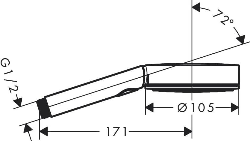 hansgrohe Pulsify S - Duschkopf, Handbrause mit 3 Strahlarten (Activation Version), runde Duschbraus