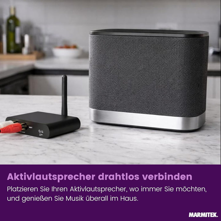 Marmitek Funk Audio Übertragung WA300 - Verbinden Sie Ihre Audio Quelle drahtlos mit Ihre Ihre Stere