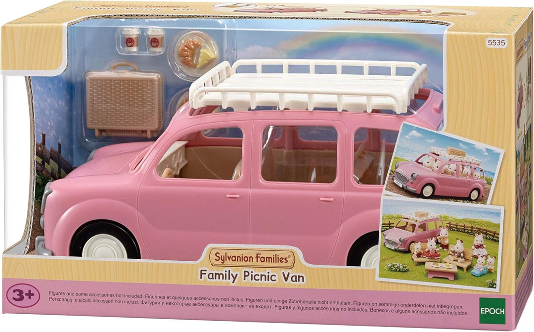 Sylvanian Families L5535 Familienauto mit Picknickzubehör - Puppenhaus Auto Spielset