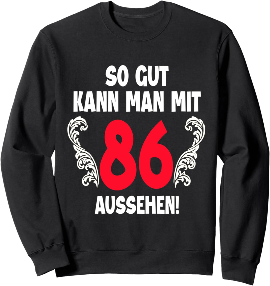 86 Jahre Mann Frau Geboren 1936 Feier Party 86. Geburtstag Sweatshirt